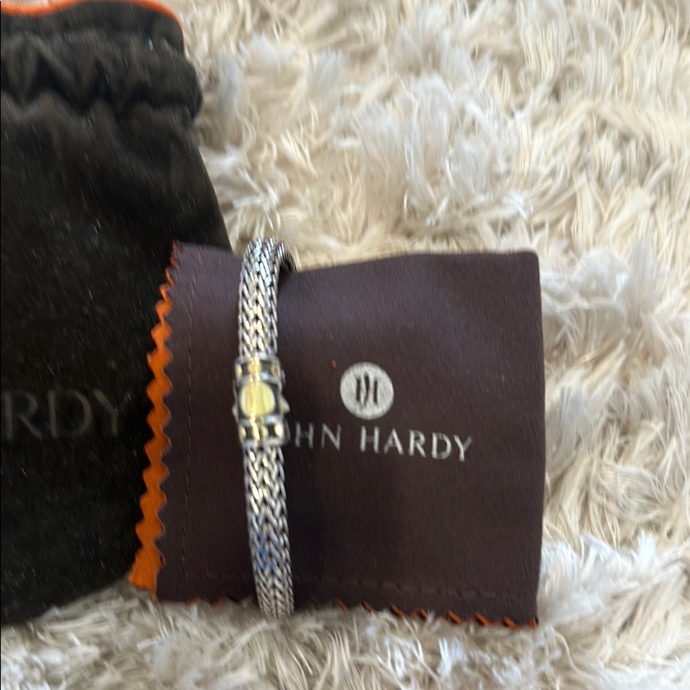 John Hardy Silver Bracelet with Gold Accent